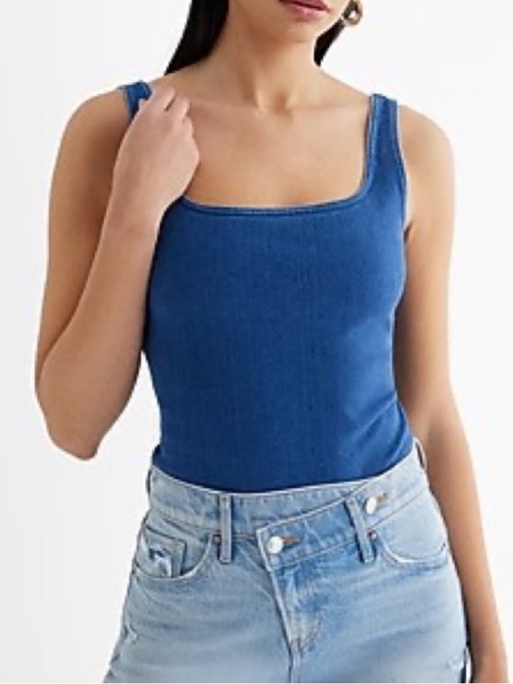 Express Body Contour Blue Top